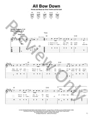 All Bow down Guitar and Fretted sheet music cover